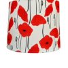 Empire Poppy Lampshade – 24x22x27cm | Bold Red Floral | US Designer Fabric - Image 2